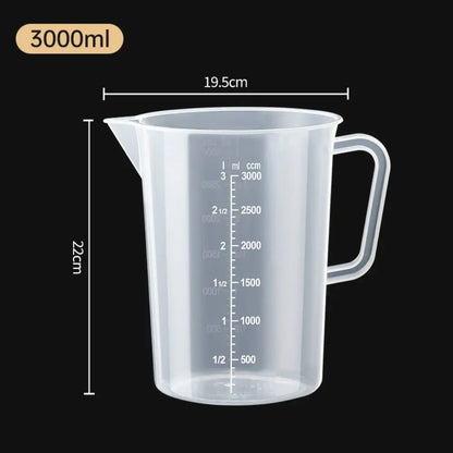 Clear Plastic Graduated Measuring Cup – Multiple Sizes with Lid Option