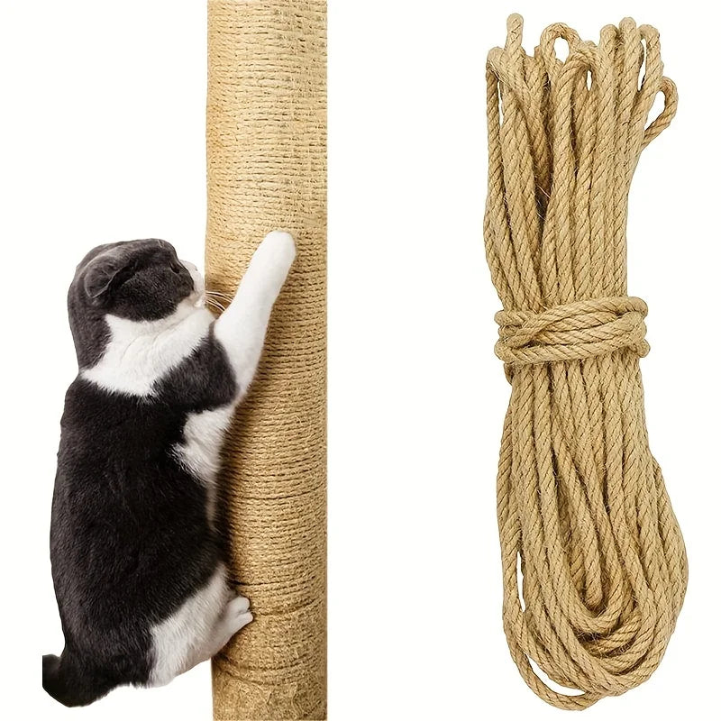 Natural Sisal Rope for Cat Scratching Post – DIY Furniture Protector
