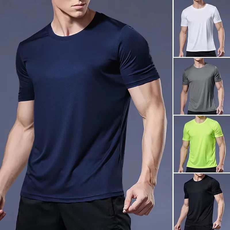 Men's Quick-Dry Athletic T-Shirt – Moisture-Wicking Gym Top