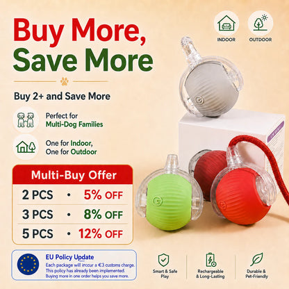 Interactive Dog Ball Toy – Automatic Rolling & Sound, USB Rechargeable