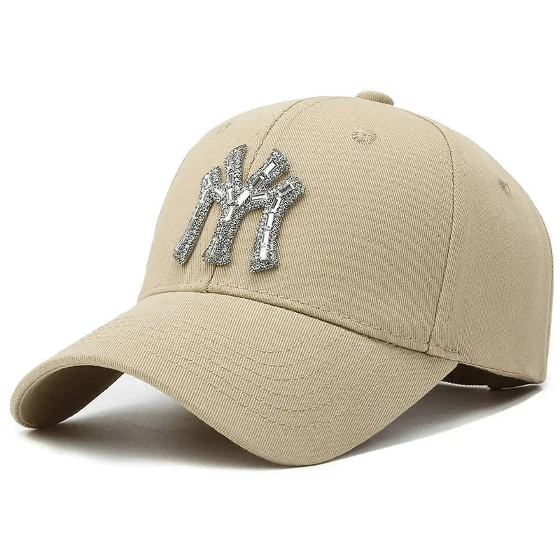 Rhinestone Baseball Cap for Women – Casual Adjustable Dad Hat