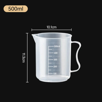 Clear Plastic Graduated Measuring Cup – Multiple Sizes with Lid Option