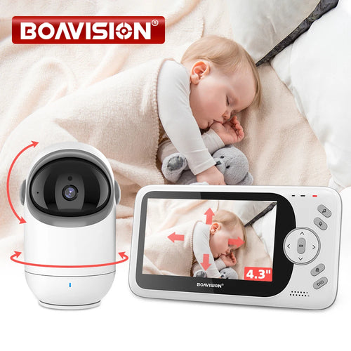 4.3-Inch Video Baby Monitor with Pan-Tilt Camera, Night Vision & Two-Way Audio