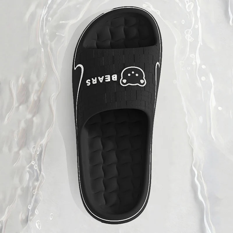 Cute Bear EVA Slide Slippers – Non-Slip Soft Sole for Women