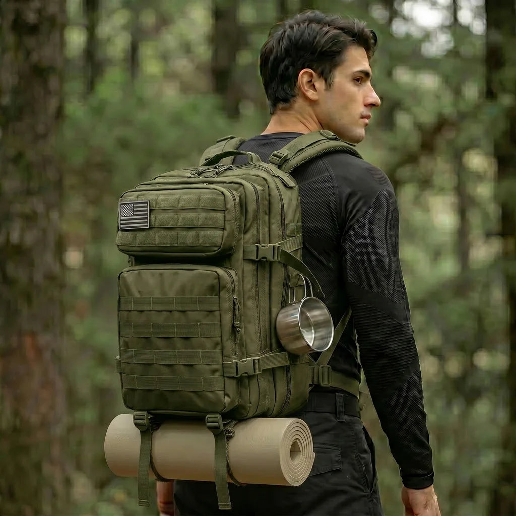 45L Tactical Backpack – MOLLE Large Capacity Camping & Travel Bag