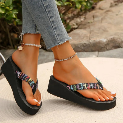 Platform Wedge Flip Flops – Women's Summer Beach Sandals