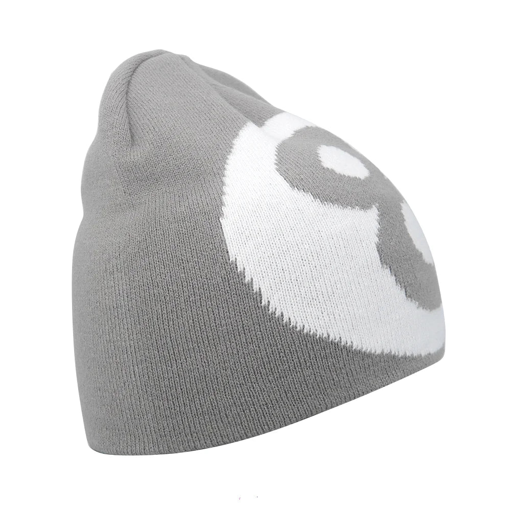 Y2K Letter Print Knit Beanie Hat – Unisex Winter Cap