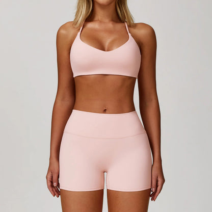 Women's Yoga Set 2-3 Piece Workout Tracksuit with Sports Bra
