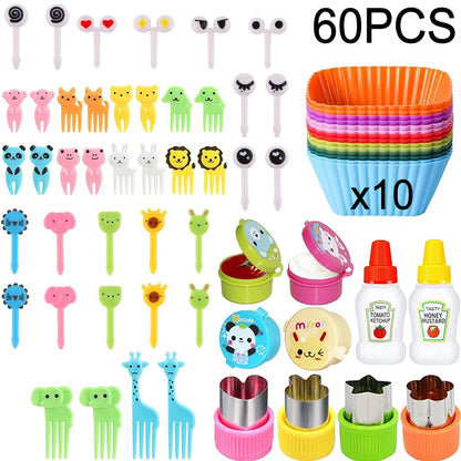Kids Bento Food Picks Set – Cute Animal Forks & Lunch Accessories