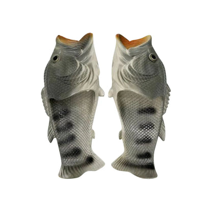 Fish Slippers Funny Novelty Sandals for Women Men & Family - Sizes 32-46