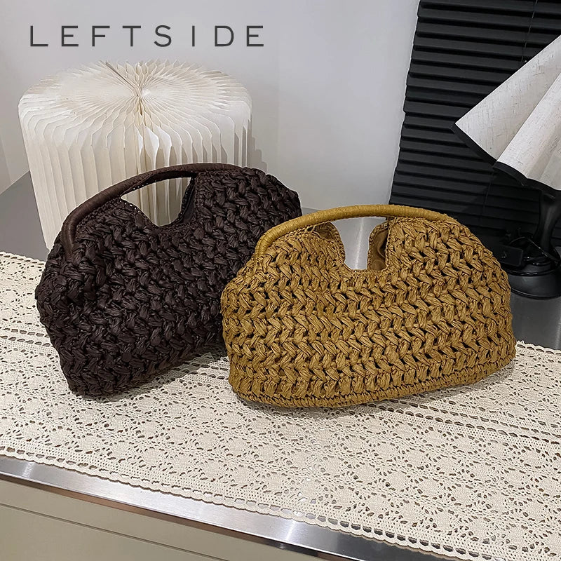 Woven Straw Beach Bag | Women's Summer Rattan Handbag