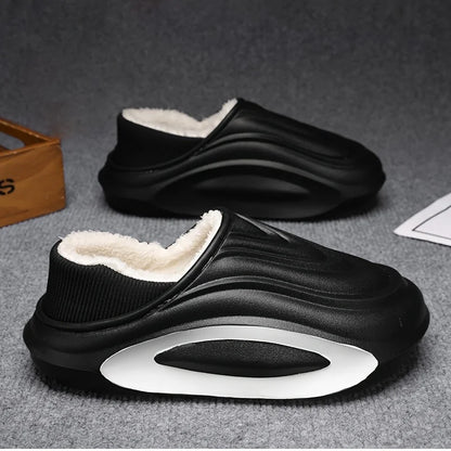 Winter Fleece-Lined EVA Slippers Non-Slip Lightweight Indoor & Outdoor