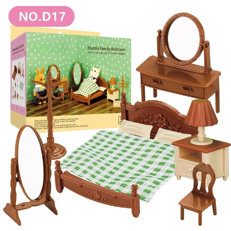 Animal Family Dollhouse Figures – Simulation Forest Animal Toy Set