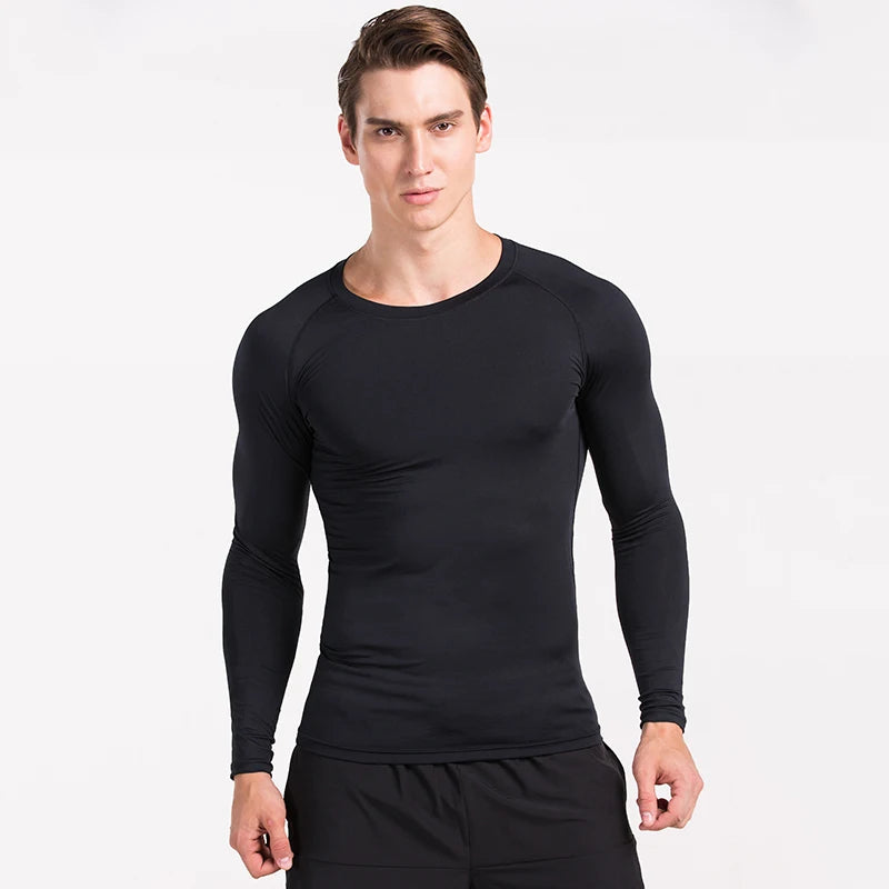 Men's Compression Long Sleeve Shirt – Quick-Dry Gym Top
