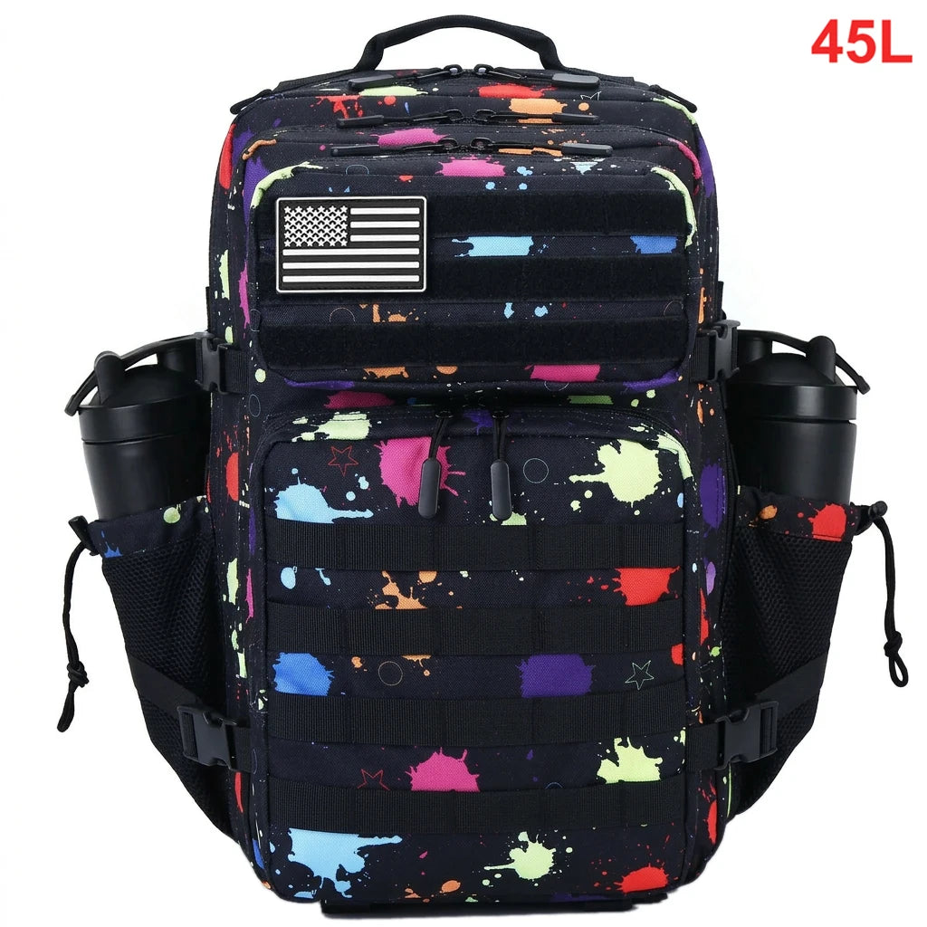 45L Tactical Backpack – Waterproof MOLLE Gym & Hiking Bag