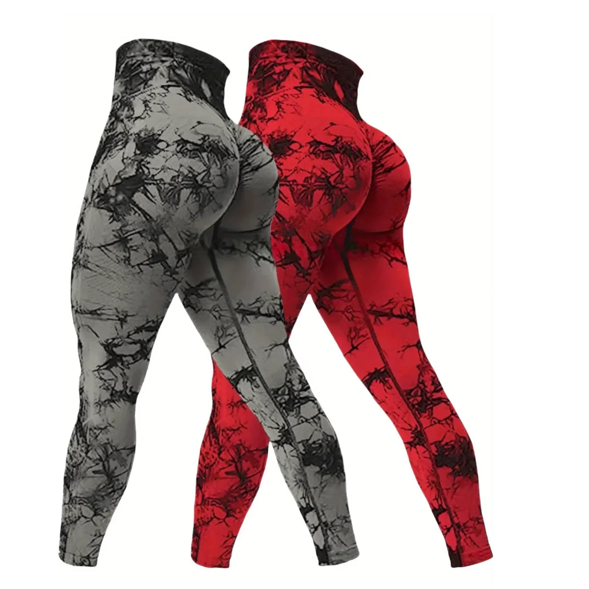 2-Pack High Waist Butt Lifting Yoga Leggings – Side Cutout Lace-Up