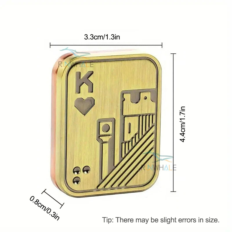 Metal Joker Poker Card Fidget Slider – EDC Stress Relief Toy