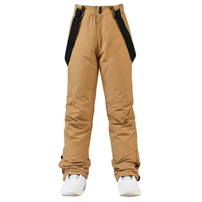 Waterproof Ski Pants with Suspenders – Windproof Snow Trousers