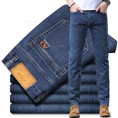 Men's Slim Fit Jeans – Stretch Denim Pants in Light Blue, Blue Gray & Smoke Gray