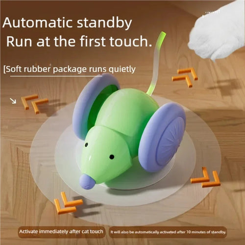 Electric Mouse Cat Toy – Automatic Interactive Teaser with Obstacle Avoidance
