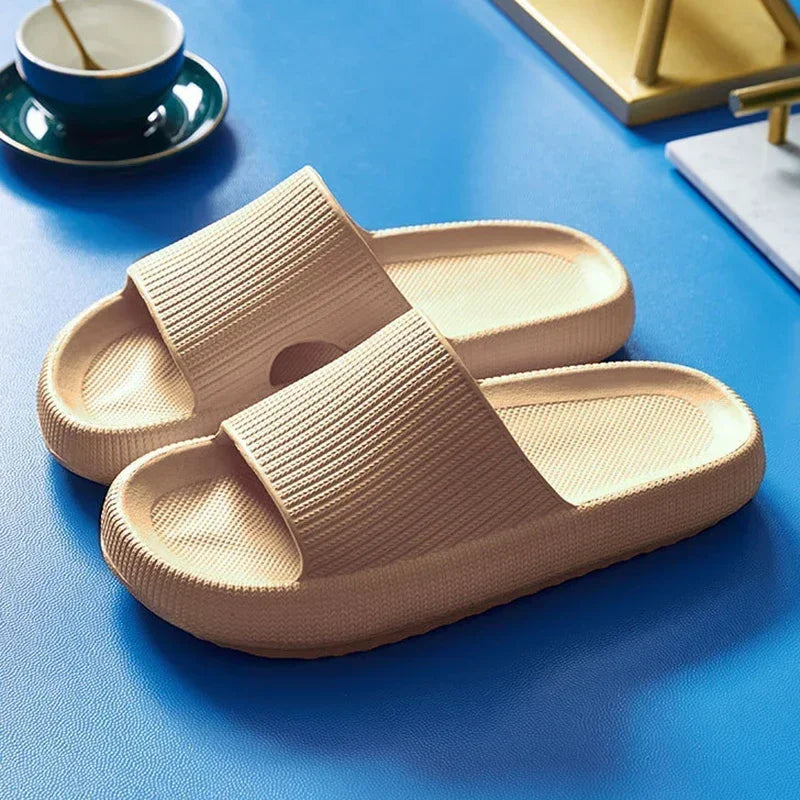 Cloud Slide Slippers – Thick EVA Sole Indoor Home Shoes