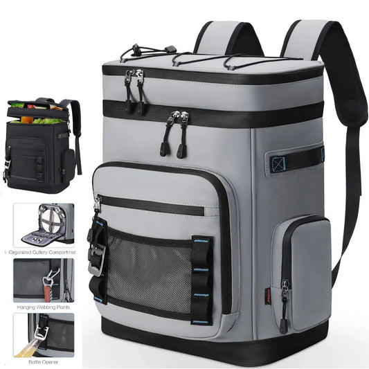 Insulated Cooler Backpack 30L – Waterproof Leak-Proof Rucksack