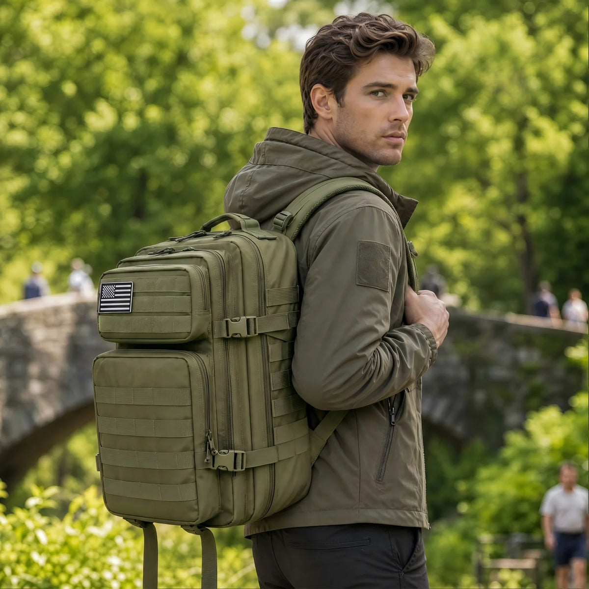 45L Tactical Backpack – MOLLE Large Capacity Travel Bag