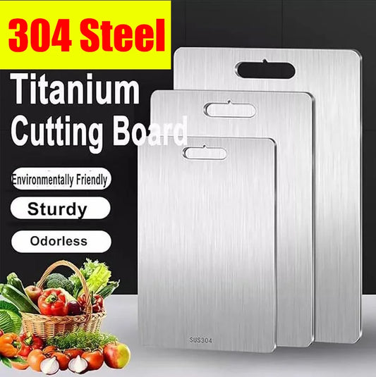Stainless Steel Cutting Board – 304 Steel Double-Sided Kitchen Board