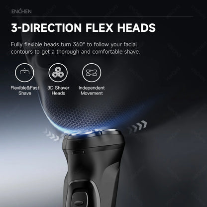 Enchen Blackstone Rotary Electric Shaver – 3D Floating, Type-C