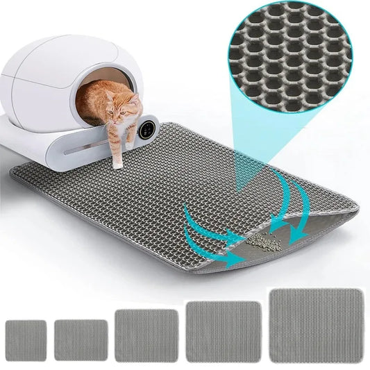 Cat Litter Mat – Double Layer Waterproof Non-Slip Trapping Mat