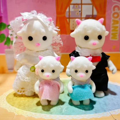 Animal Family Dollhouse Figures – Simulation Forest Animal Toy Set