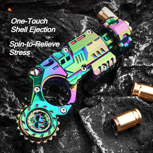 Shell-Ejecting Alloy Toy Pistol EDC Fidget Spinner Set