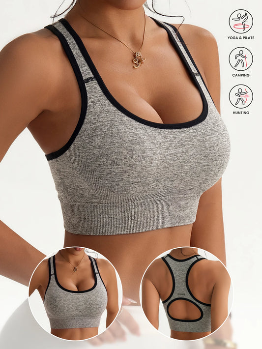Women's Seamless Racerback Sports Bra – Workout Yoga Top