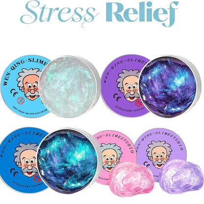 Crystal Slime Stress Relief Fidget Toy – Fluffy Putty for Kids