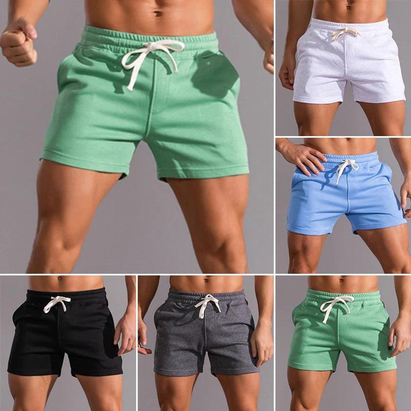 Men's Cotton Gym Shorts – Breathable Athletic Running Shorts