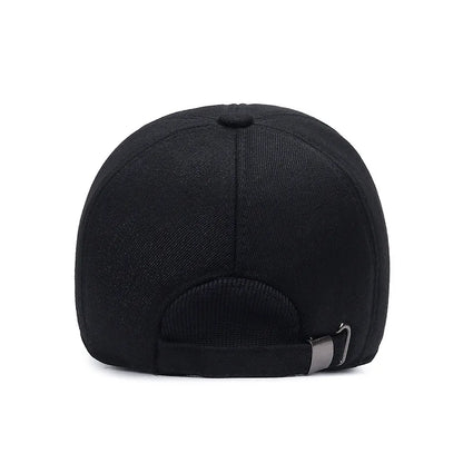 Winter Baseball Cap with Ear Flaps – Thick Warm Hat for Men