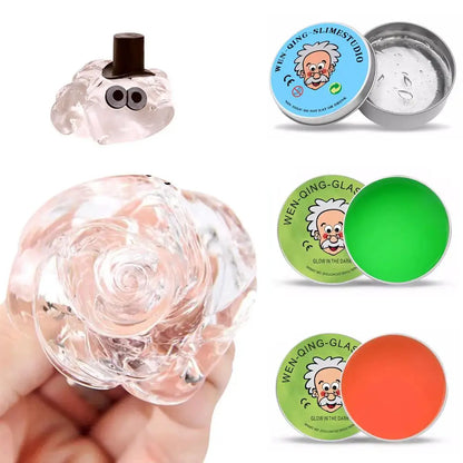 Crystal Clear Thinking Putty – Stress Relief Slime Tin