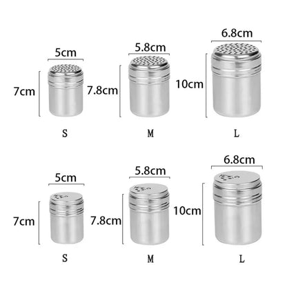 Stainless Steel Spice Shaker with Rotating Multi-Hole Lid