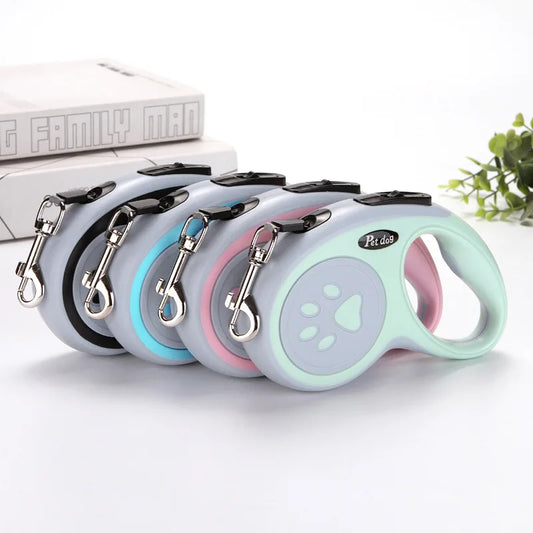 Retractable Dog Leash – Durable Nylon, 3m & 5m, for Dogs & Cats