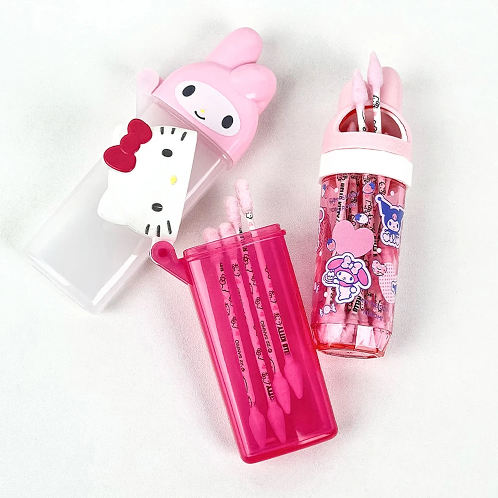 Sanrio Cotton Swab Storage Case – Hello Kitty & My Melody