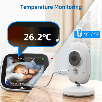 Wireless Video Baby Monitor with 3.2" Screen, Night Vision & Two-Way Audio