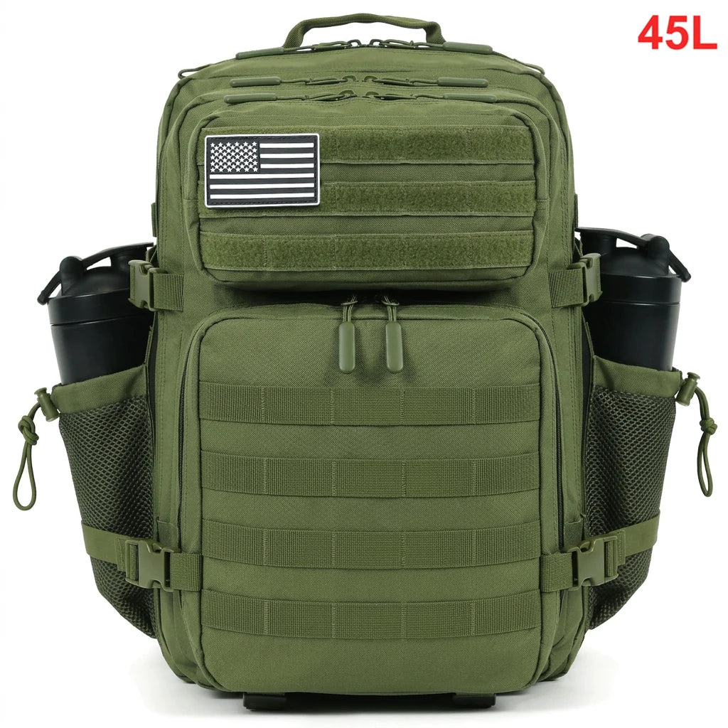 45L Tactical Backpack – Waterproof MOLLE Gym & Hiking Bag
