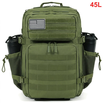 45L Tactical Backpack – Waterproof MOLLE Gym & Hiking Bag
