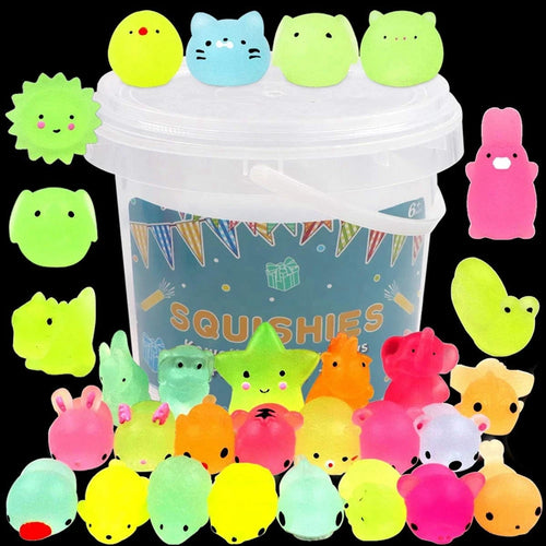 Mochi Squishy Toys Kawaii Animals Glow in the Dark Party Favors