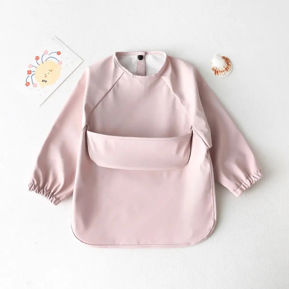 Kids Waterproof Long Sleeve Art Smock Bib Apron
