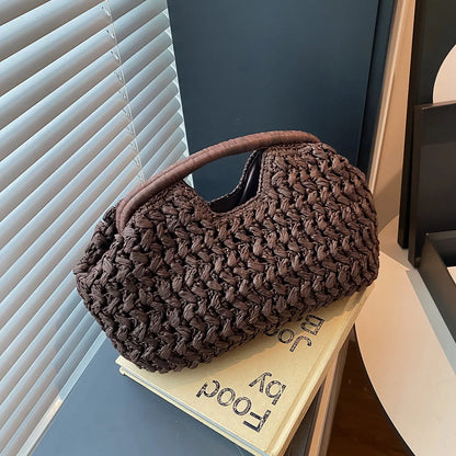 Woven Straw Beach Bag | Women's Summer Rattan Handbag