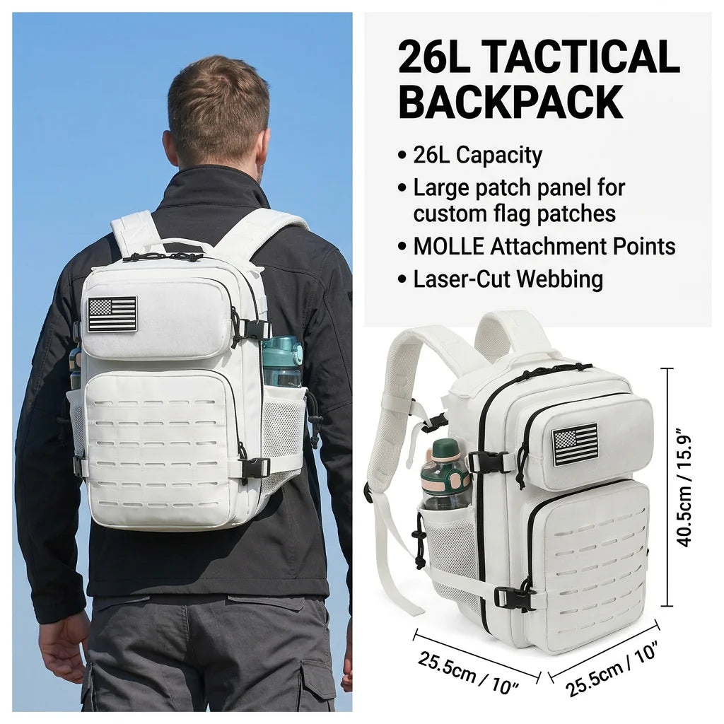26L Tactical Backpack – MOLLE Hiking & Outdoor Rucksack