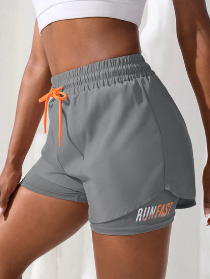2-in-1 Running Shorts Women – High Waist with Built-In Liner