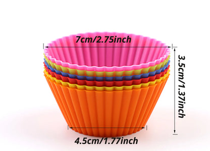 Silicone Cupcake Molds – Reusable Muffin Baking Cups