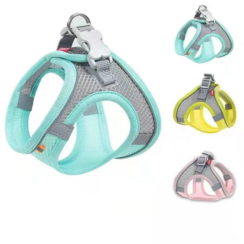 Breathable Mesh Pet Harness Vest – Adjustable Safety Chest Strap for Cats & Dogs